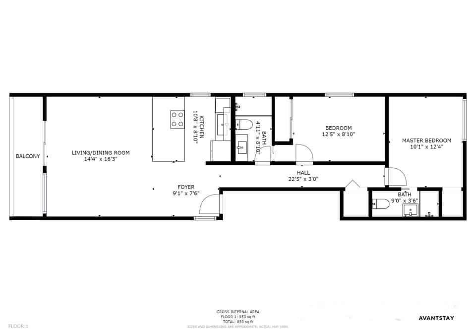 Floor plan of Buyout 2 & 4.