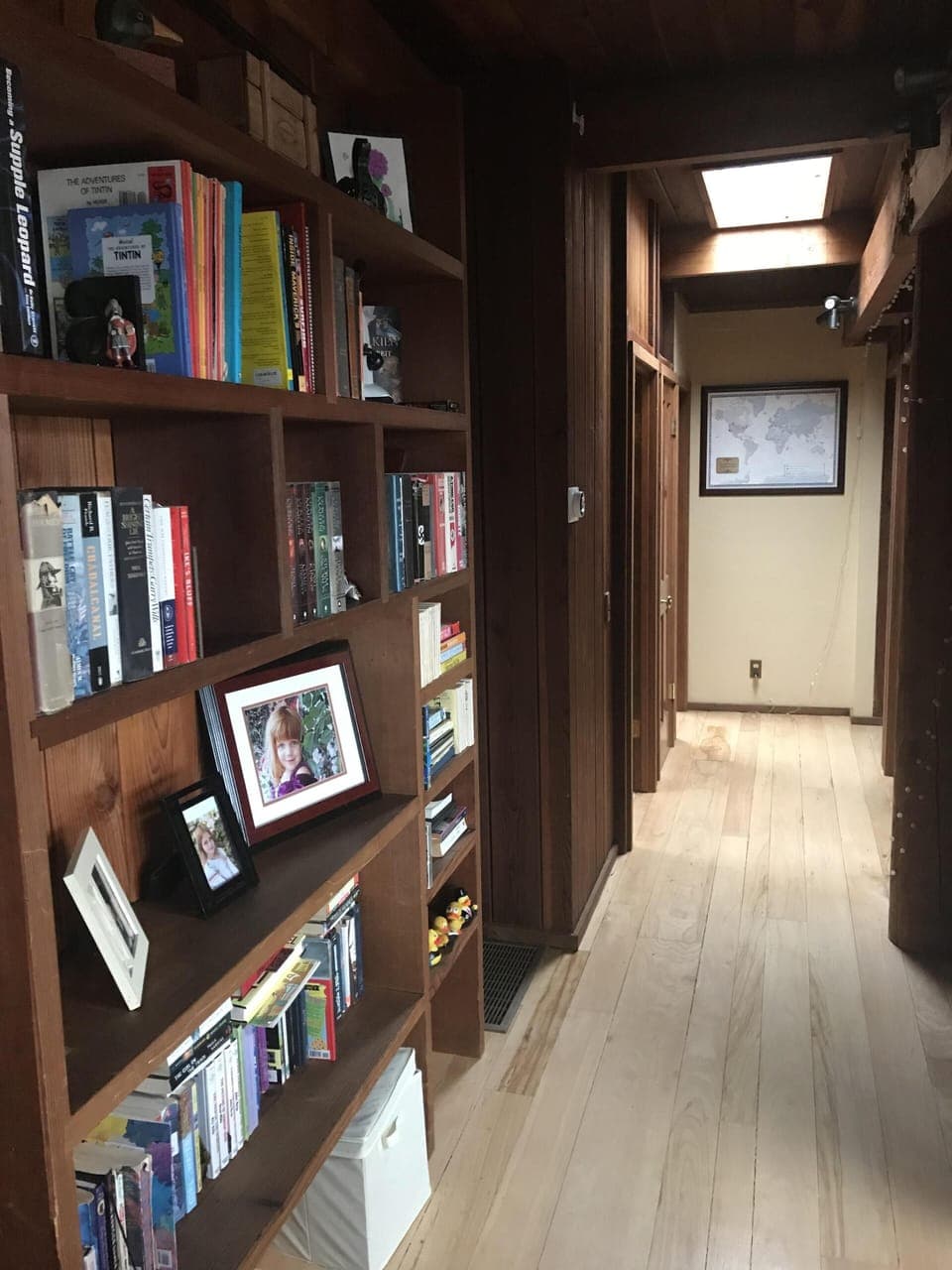 Hallway full of books to read!
