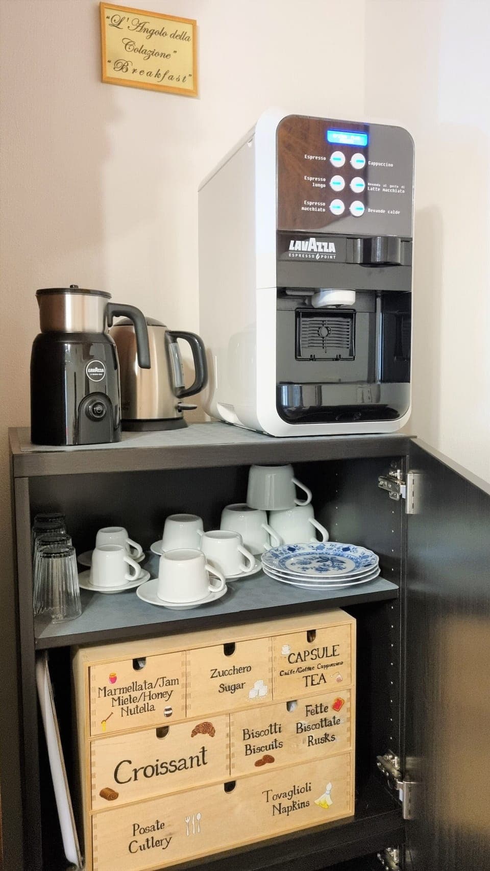 Free daily self-serve breakfast