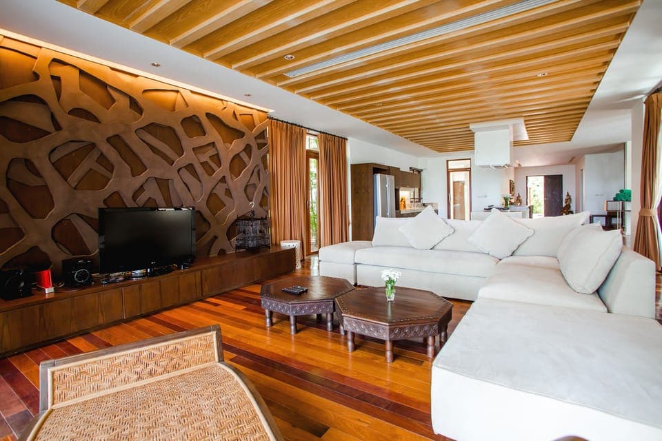 5 Bedrooms with Private Pool Villa | Living room | LCD TV