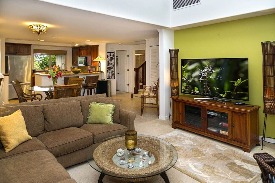 Large flat screen TV in living area