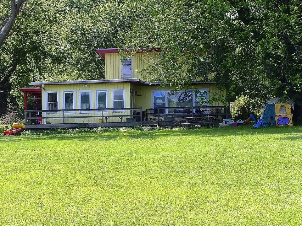 Lake view of house