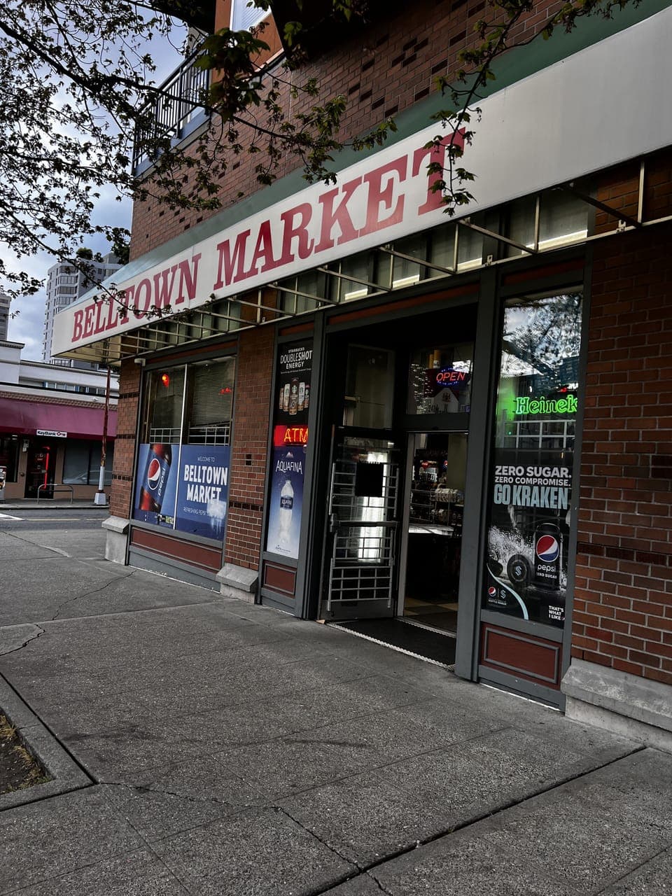 Grocery store at the 1st ave corner on same building