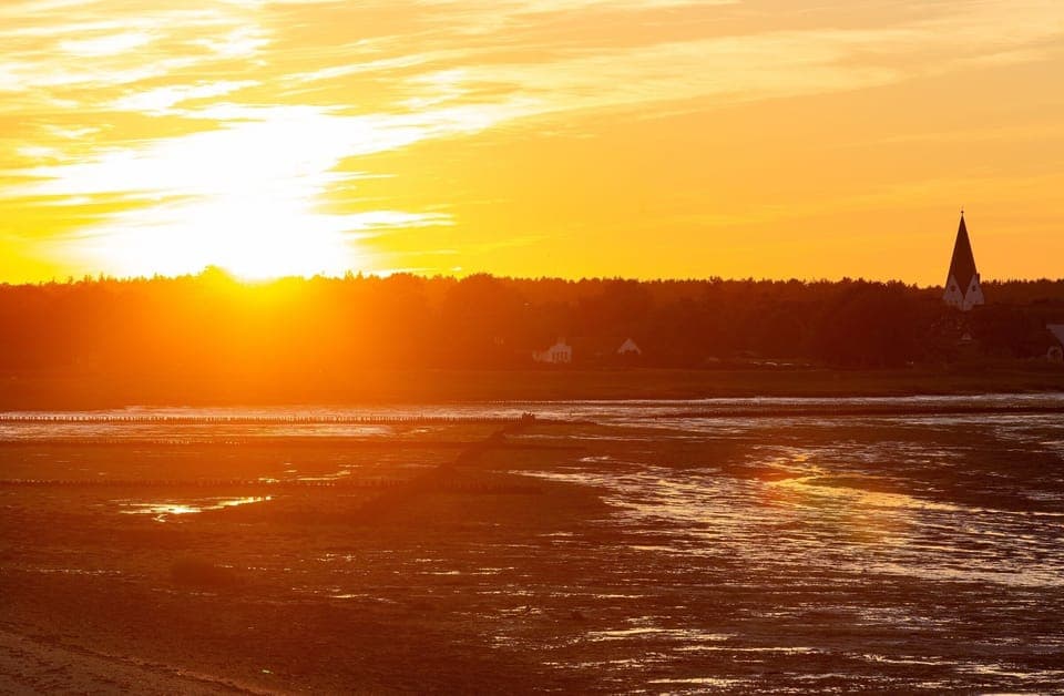 Sunset with view to Nebel