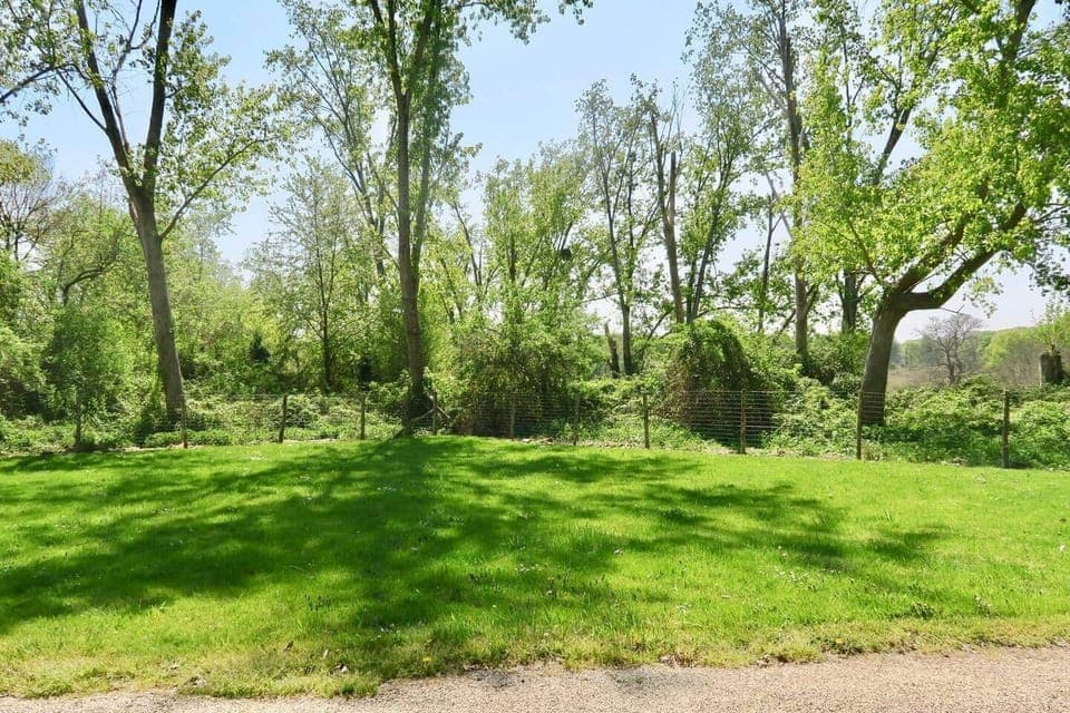 Private fenced garden surrounding the house