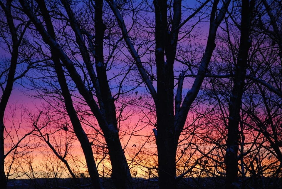 Winter sunrise on Cayuga Lake