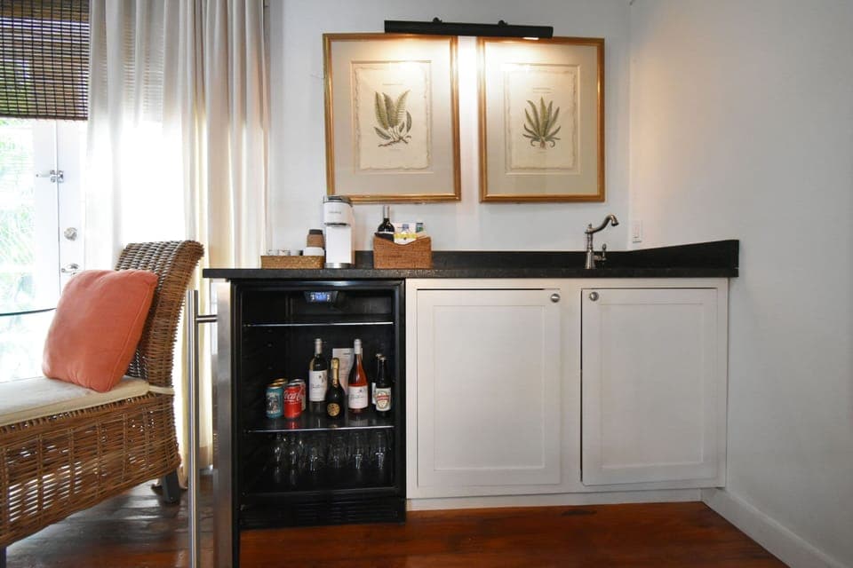 36-inch flat-screen TV with cable channels, TV