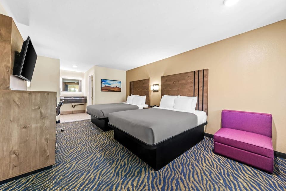 Standard Room, 2 Queen Beds, Non Smoking | Premium bedding, desk, laptop workspace, soundproofing