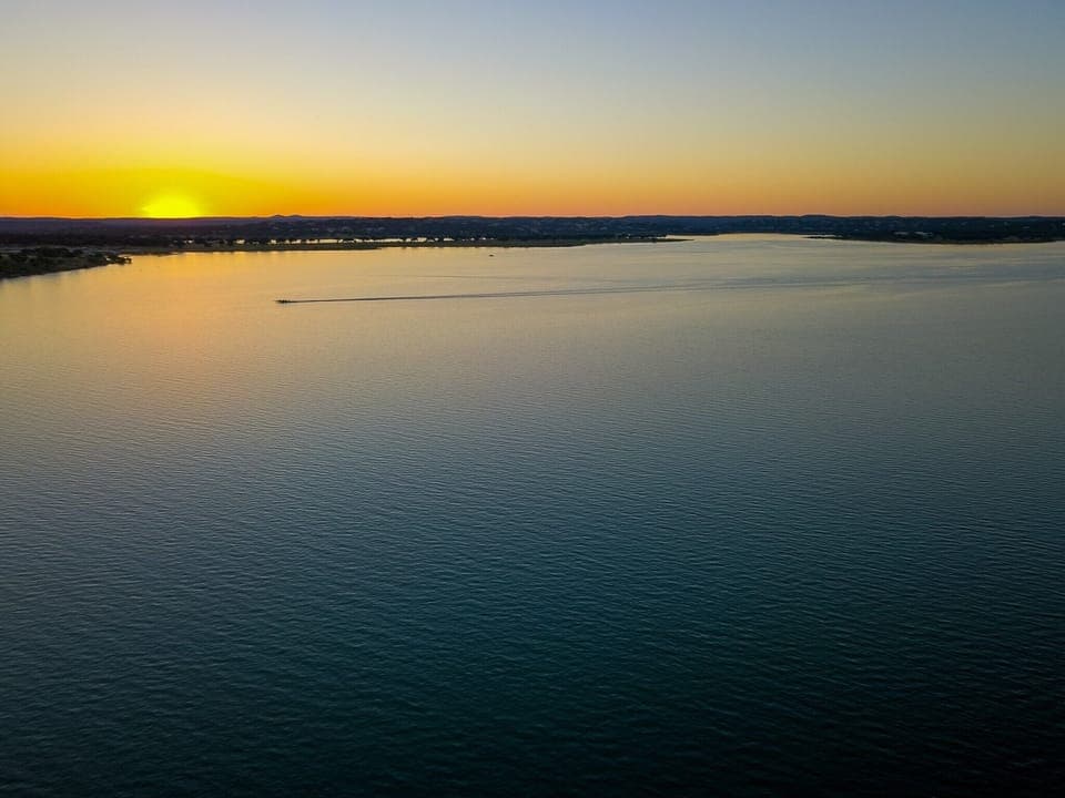 aerial view of sunset