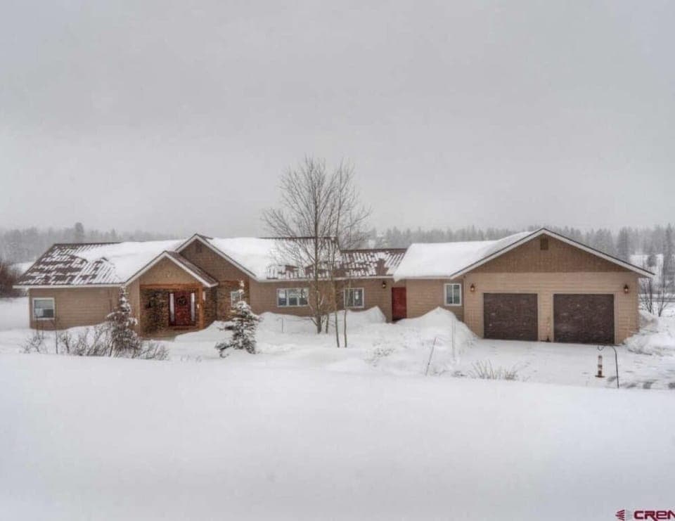 Front Of House In Winter