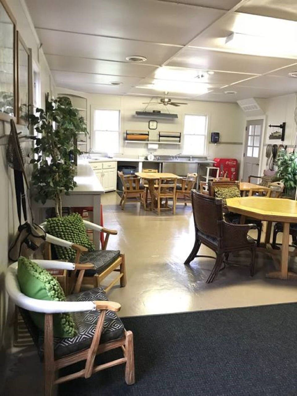 Lodge Kitchen: fridge, microwave, and coffee makers - common area