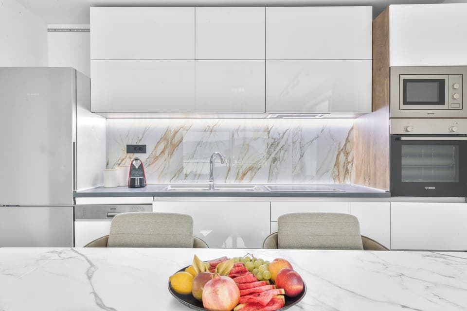 LUXURY KITCHEN ON THE 1ST FLOOR OF THE VILLA COOK WITH A SEA VIEW