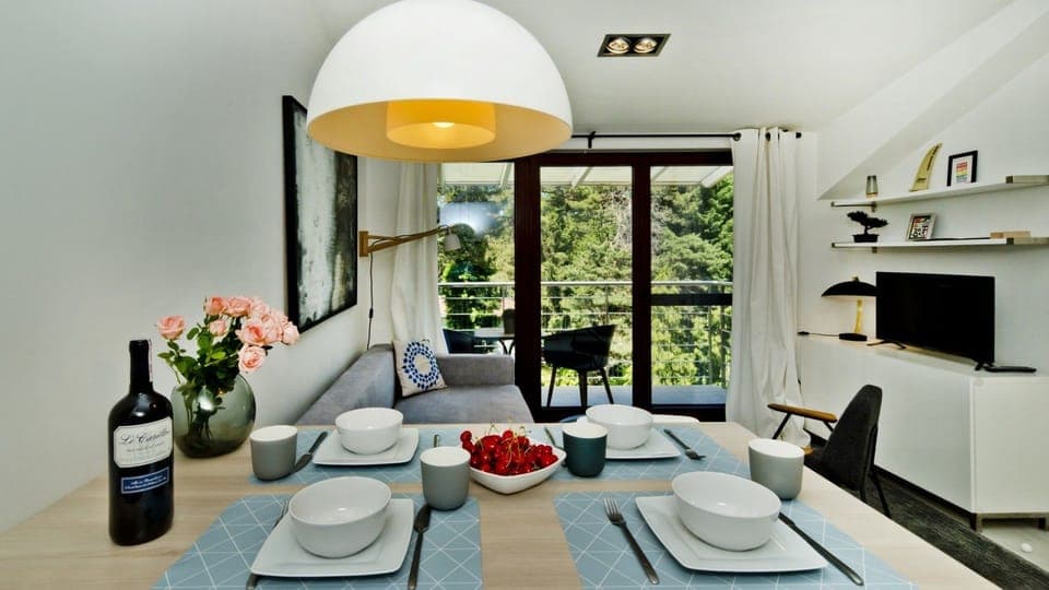 Apartment (Green View Jurata) | Living area | TV