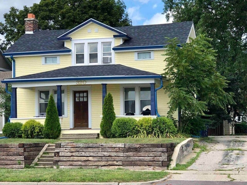 By the Big House (ample parking behind home)