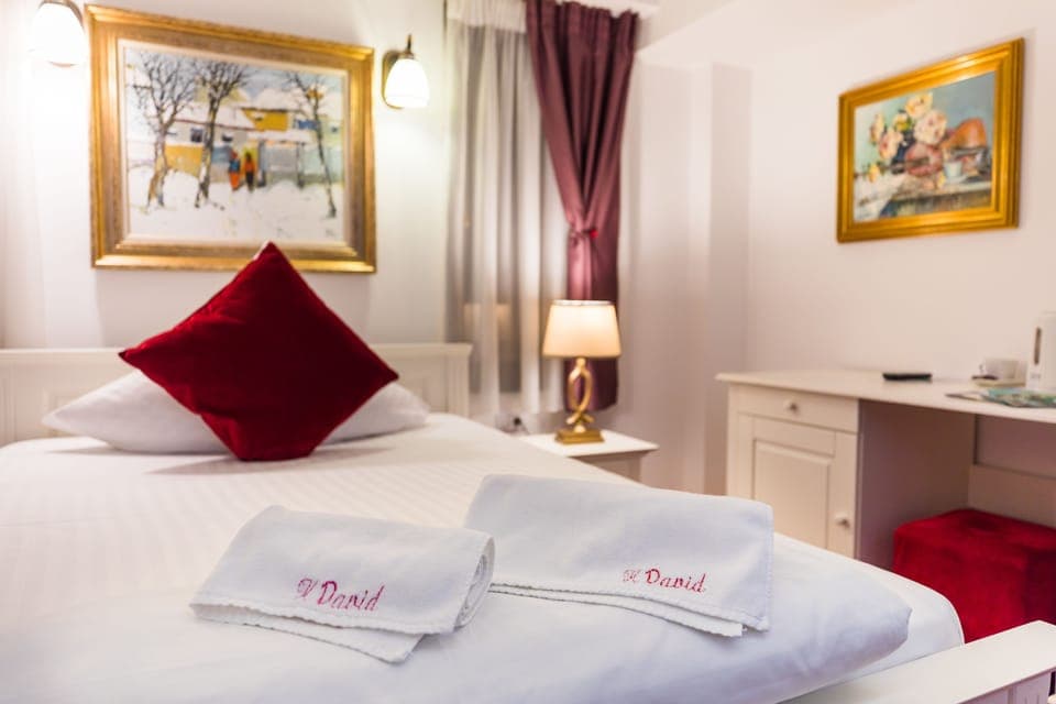 Desk, blackout drapes, iron/ironing board, free WiFi