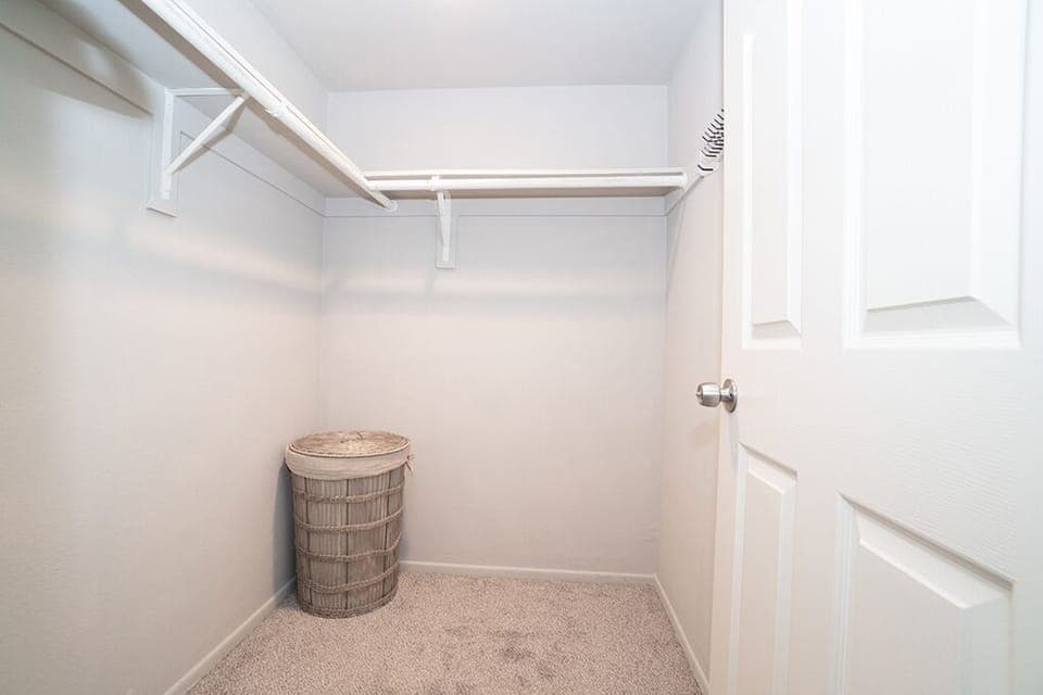 Master bedroom walk in closet