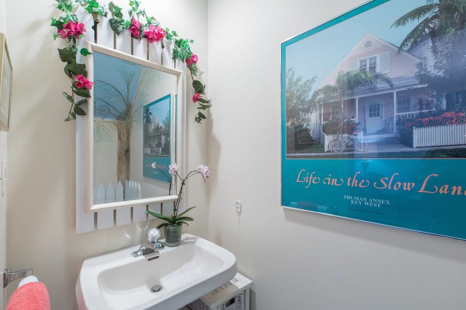 First floor powder room