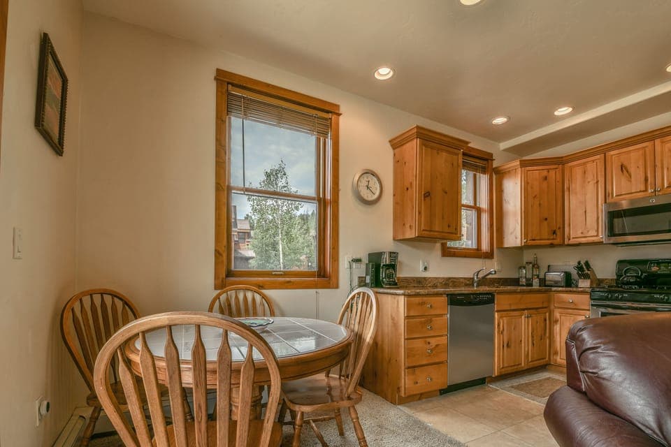 Dining area perfect for a family dinner after a long day in the sun