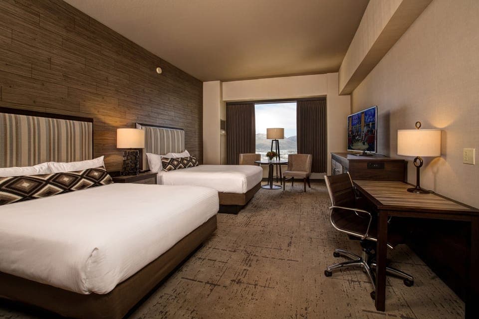 Premium bedding, pillowtop beds, in-room safe, blackout drapes