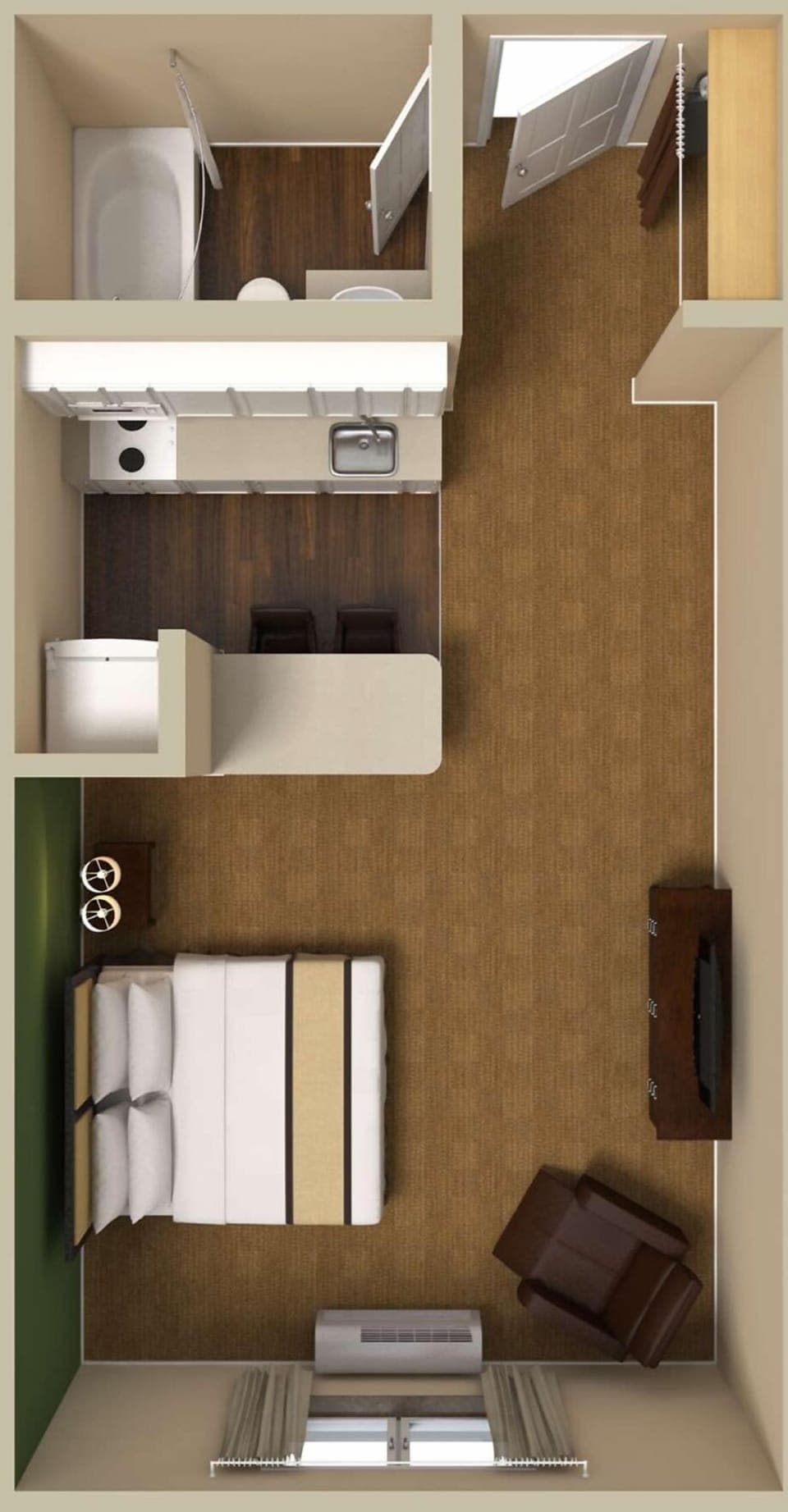 Desk, laptop workspace, iron/ironing board, free WiFi