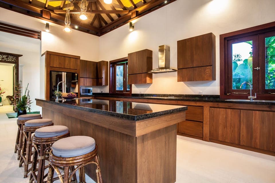 Exclusive Villa, 3 Bedrooms, Non Smoking, Pool View | Private kitchen | Full-size fridge, oven, stovetop, coffee/tea maker