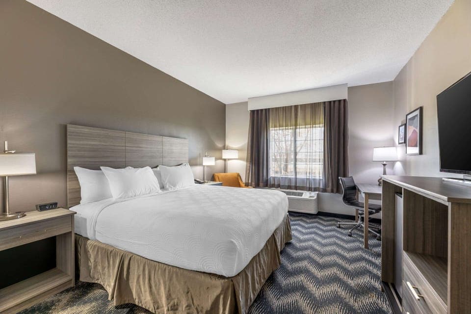 Comfort Room, 1 King Bed, Non Smoking (Walk-In Shower) | Premium bedding, pillowtop beds, individually furnished, desk