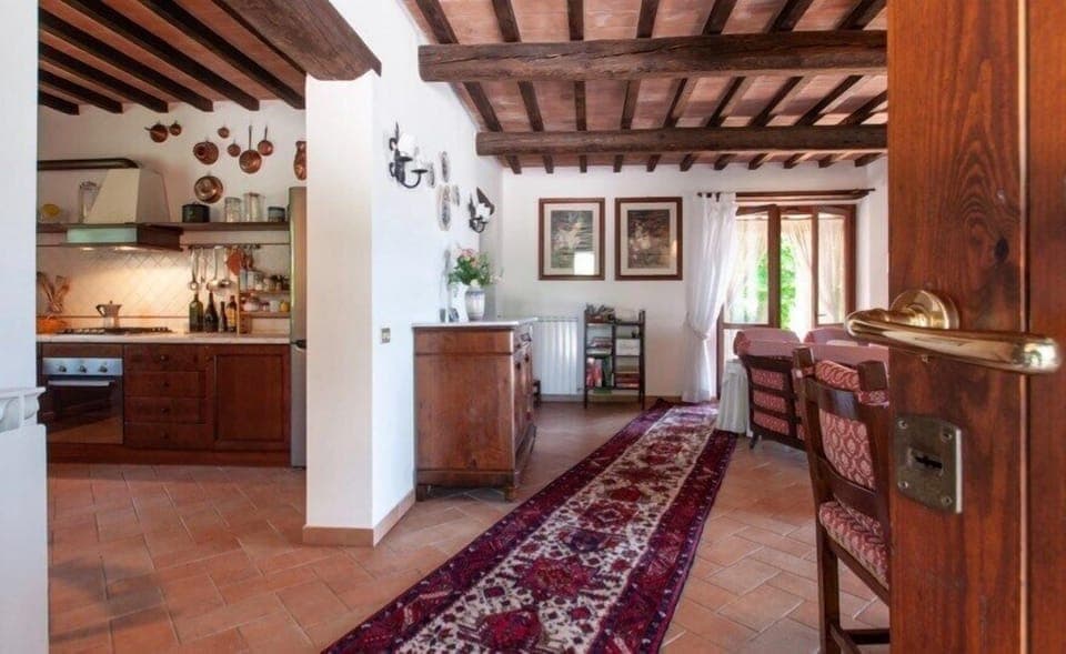 Entering the private villa La Camilla