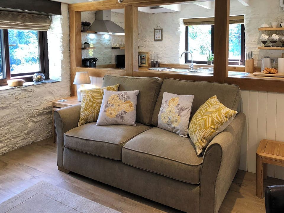 Open plan living space | Cider Press Cottage, Fowey
