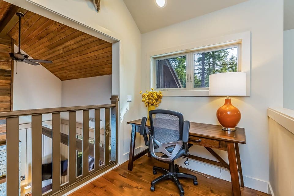 Private working space located in the open loft