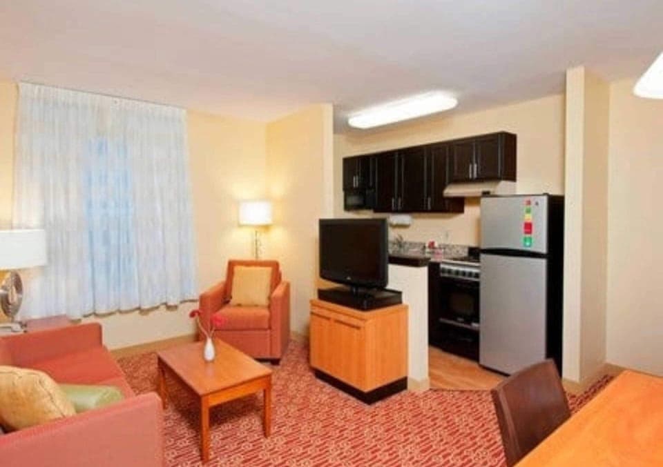 Desk, blackout drapes, soundproofing, iron/ironing board