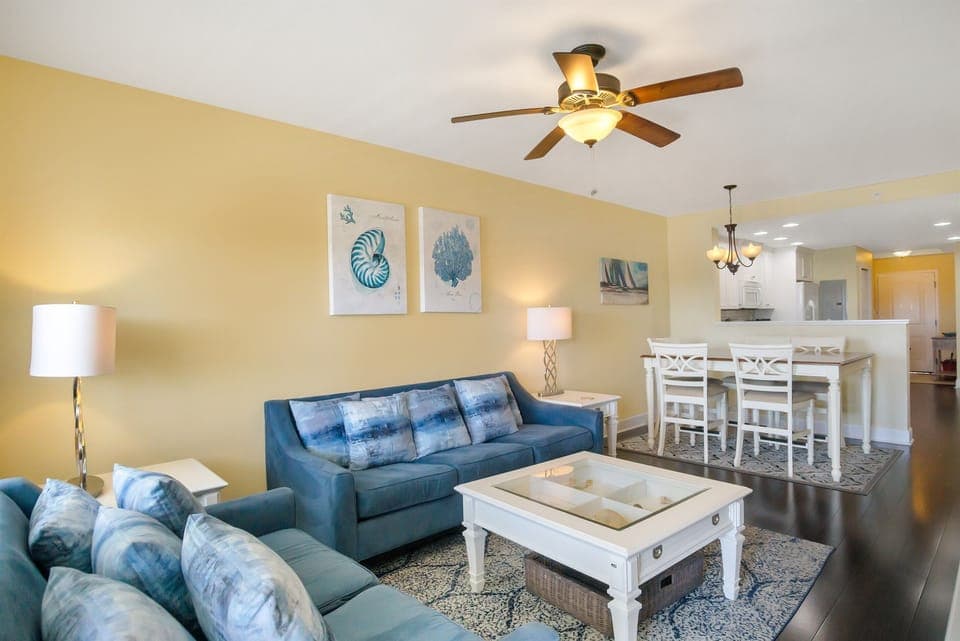 Living/Dining area with sleeper sofa