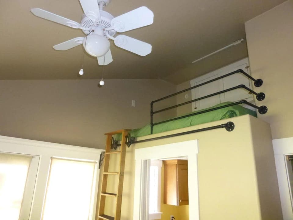 Queen Size Loft Bed with Ladder