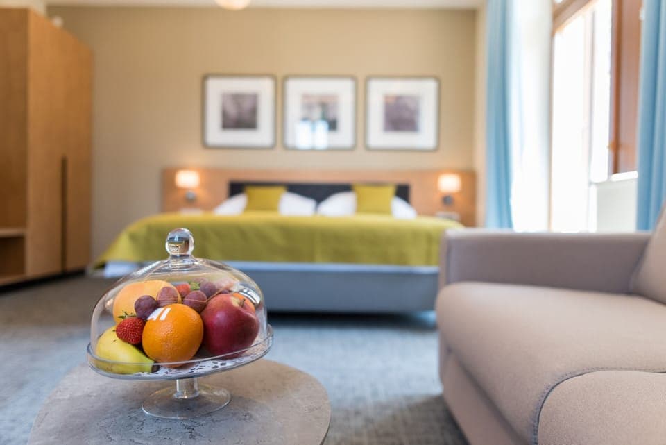 Deluxe Double Room, Balcony | 1 bedroom, in-room safe, desk, blackout drapes