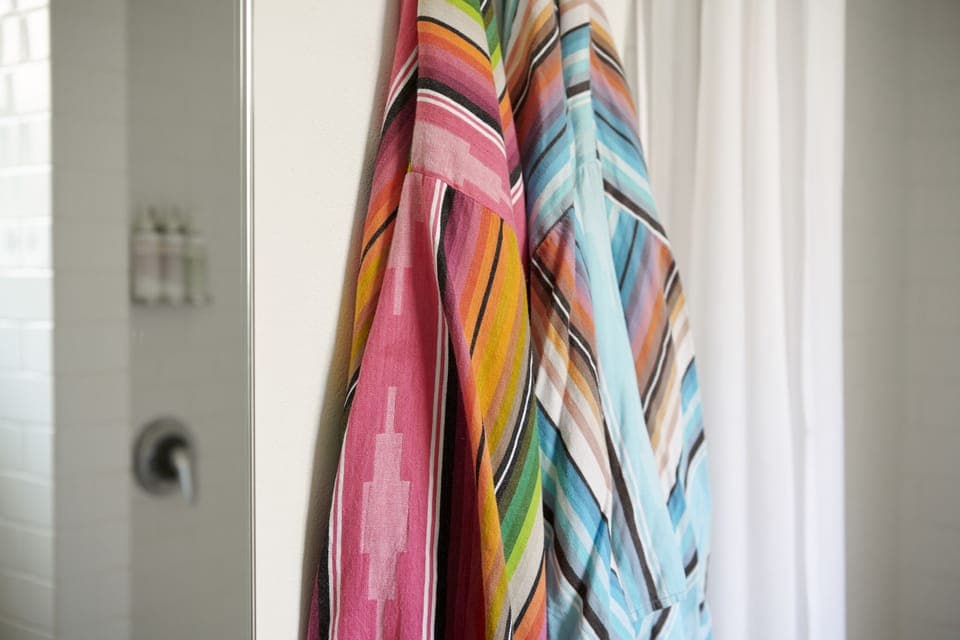 Free toiletries, hair dryer, bathrobes, towels