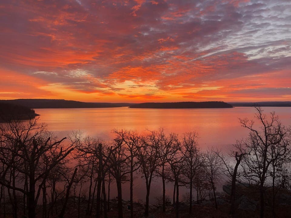 Glorious sunrise on 12/15/19 from the deck! Pic is unedited! Colors are amazing!