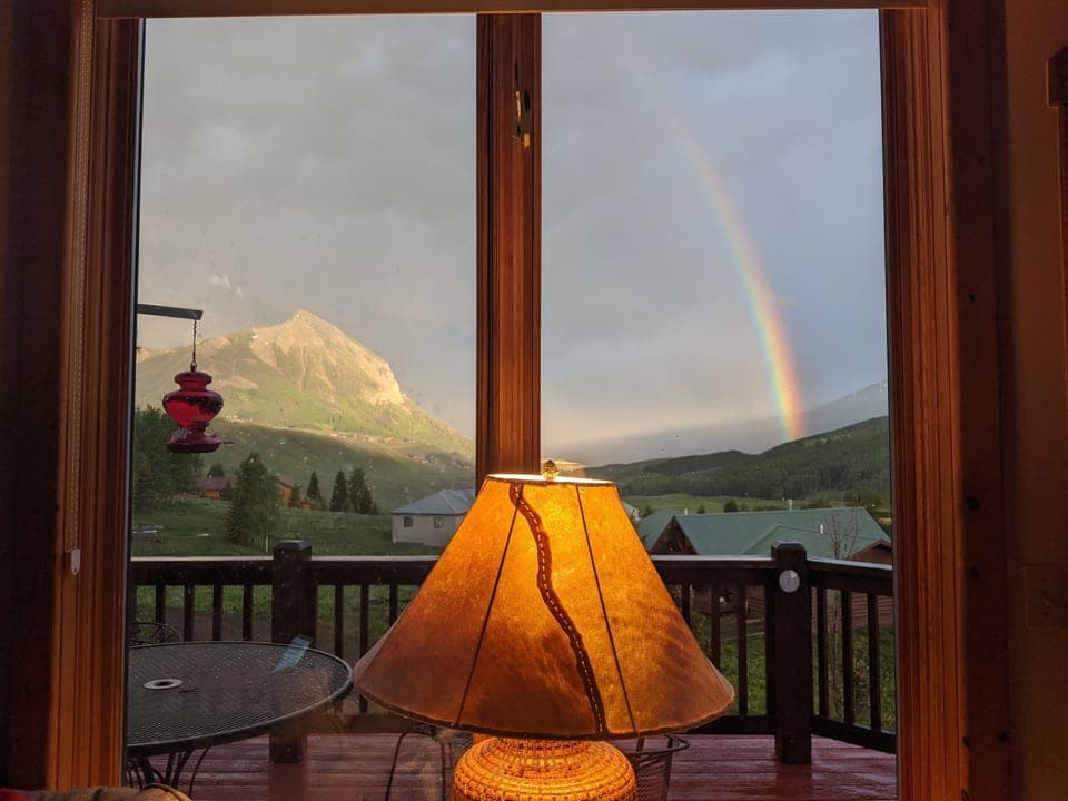 Triple rainbow w/ Mount CB from Living room.  