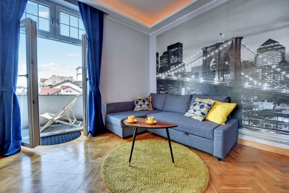 Basic Apartment, 2 Bedrooms | Living room | Flat-screen TV