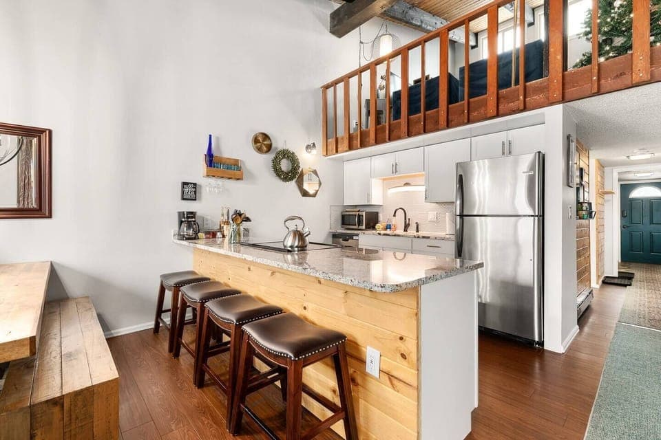 Updated kitchen with a large island!