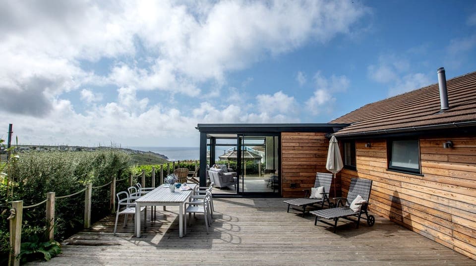 Beautiful sea views from the huge, private deck.