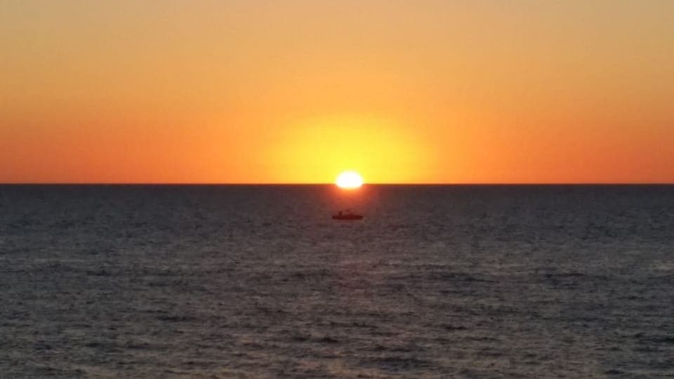 Sunset from living room balcony