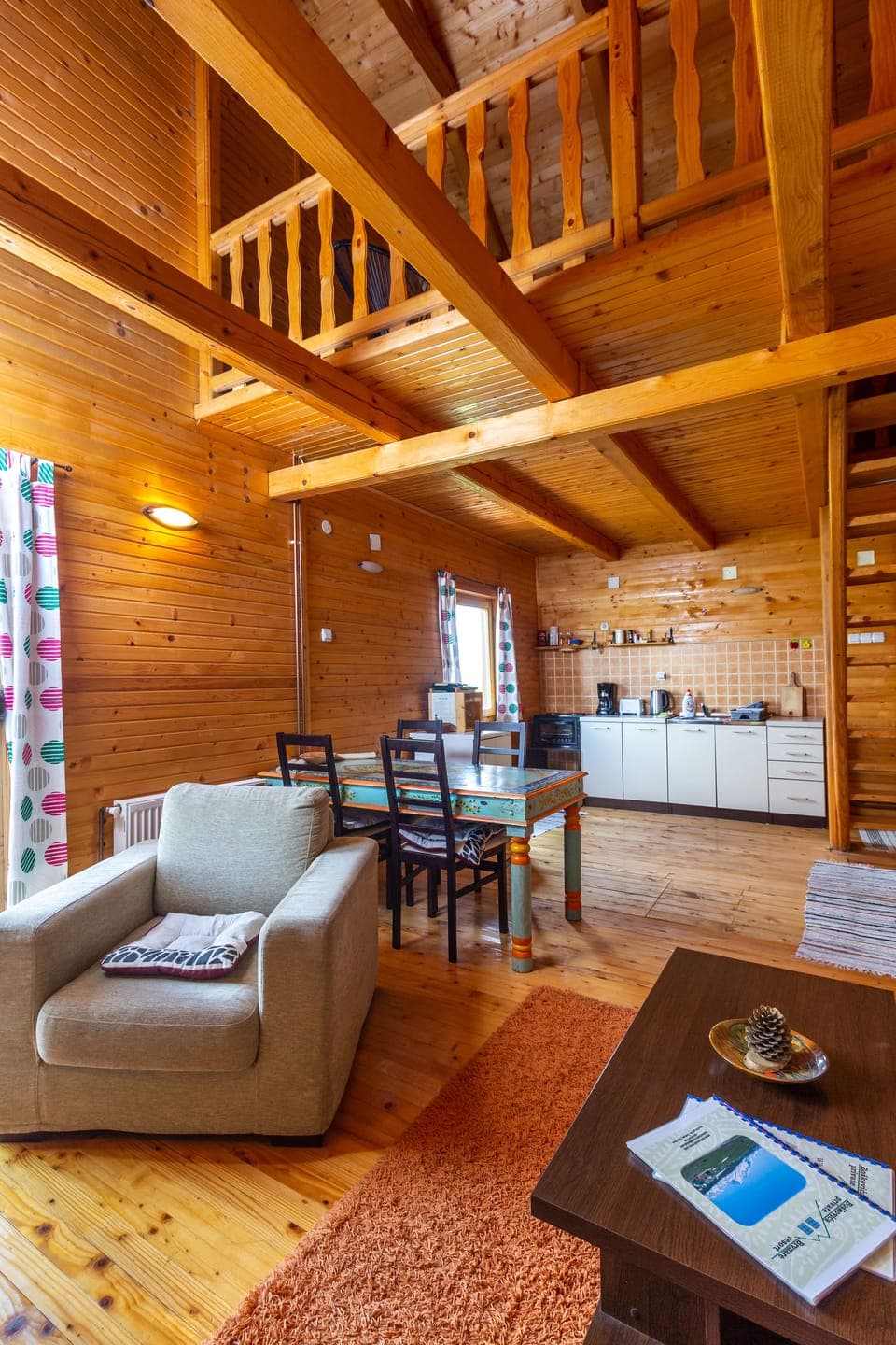 Romantic Chalet, 1 Bedroom | Living room | Flat-screen TV, DVD player