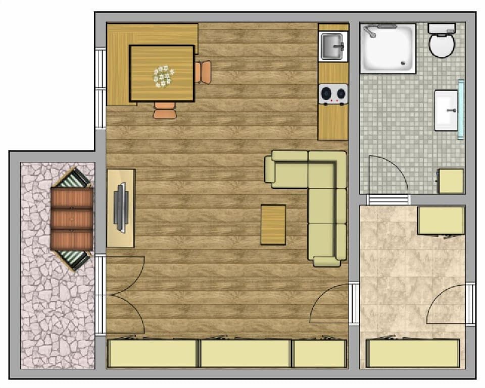 Apartment, Balcony (Esterberg) | Floor plan