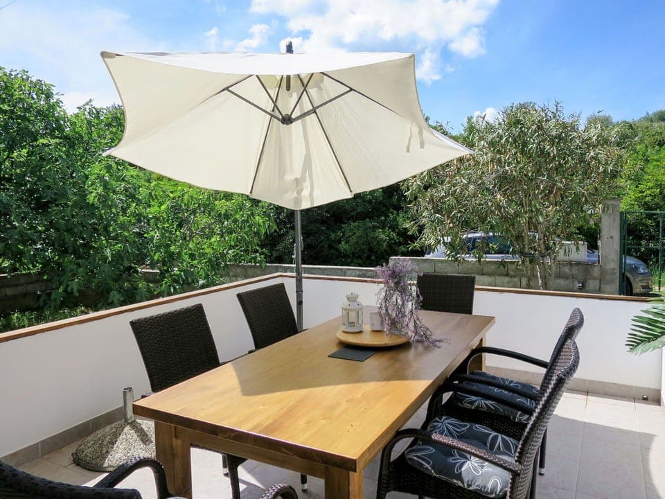 Property, Umbrella, Real Estate, Table, Room, Furniture, Shade, House, Building, Patio