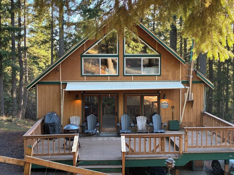 Cozy Evergreen Cabin in the summer!