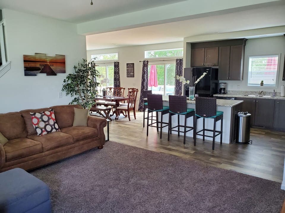 Entry into Living Room and Kitchen