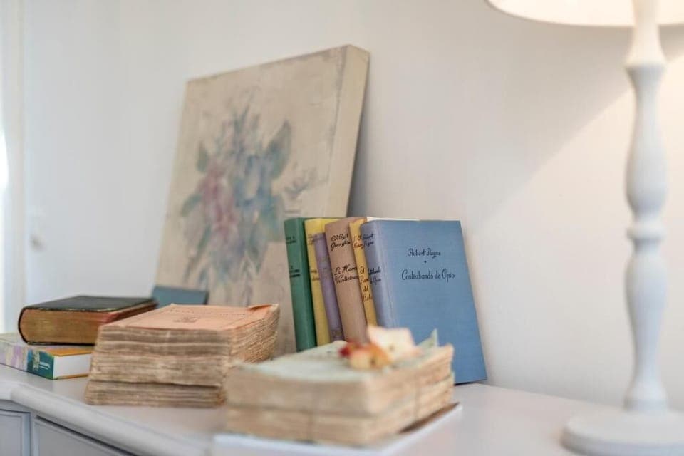 Shower, rainfall showerhead, designer toiletries, hair dryer