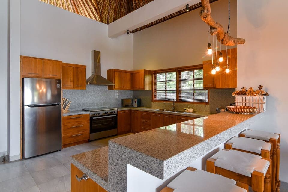 Exclusive Villa, 2 Bedrooms, Private Pool, Beach View | Private kitchen | Full-size fridge, microwave, oven, stovetop