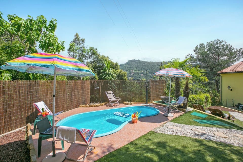 Private swimming pool and garden