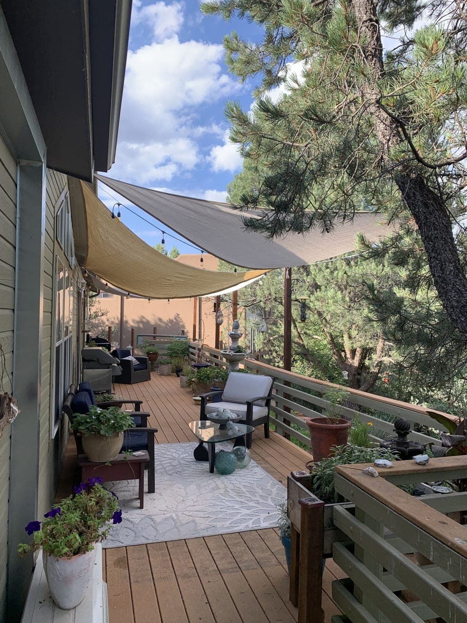 From your room looking onto the deck