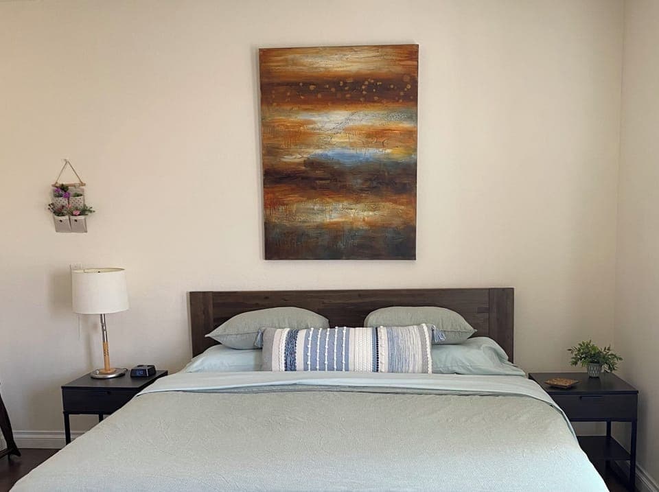 Firm King Size bed in master bedroom